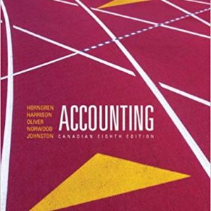 Solutions Manual for Accounting Volume 1 8th Canadian Edition by Charles T. Horngren