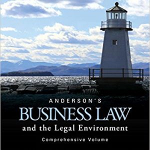 Testbook Solutions Andersons Business Law and the Legal Environment Comprehensive 23rd Edition Twomey