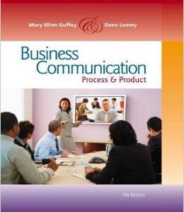 Testbook Solutions Business Communication Process and Product 7th Edition Mary Ellen Guffey