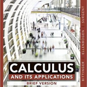 Solution Manual Calculus and Its Applications Brief Version 12th Edition by Marvin L. Bittinger