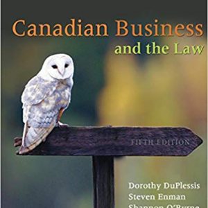 Testbook Solutions Canadian Business and the Law 5th Edition by Dorothy Duplessis