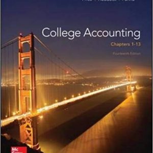 Solutions Manual for College Accounting Chapters 1 13 14th Edition by John Ellis Price