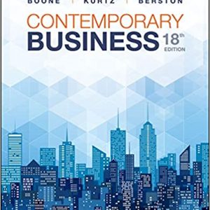 Solution Manual Contemporary Business 18th Edition by Louis E. Boone