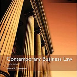 Solution Manual Contemporary Business Law Global Edition 8th Edition by Henry R. Cheeseman