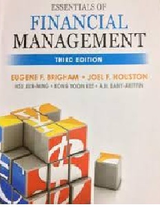 Testbook Solutions Essentials of Financial Management 3rd Edition Eugene Brigham