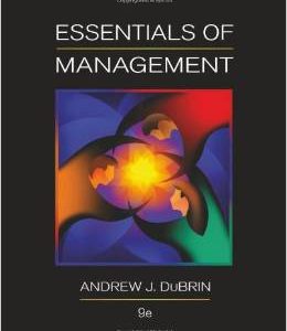 Testbook Solutions Essentials of Management 9th Edition Andrew DuBrin