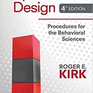 Solutions Manual for Experimental Design Procedures for the Behavioral Sciences 4th Edition by Roger E. Kirk