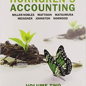 Solution Manual Horngrens Accounting Volume 2 11th Canadian Edition by Tracie L. Miller-Nobles