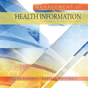 Solution Manual Management of Health Information Functions and Applications 2nd Edition by Leah Grebner