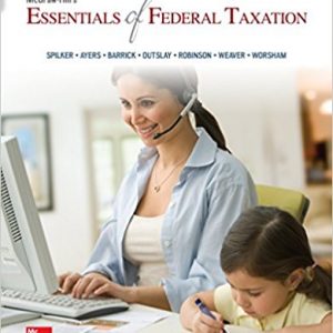 Testbook Solutions McGraw Hills Essentials of Federal Taxation 2018 9th Edition Brian Spilker