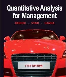 Testbook Solutions Quantitative Analysis for Management 11th Edition Barry Render