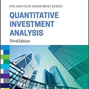 Testbook Solutions Quantitative Investment Analysis 3rd Edition by Richard A. DeFusco