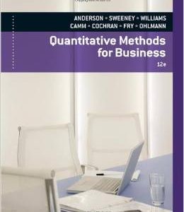 Testbook Solutions Quantitative Methods for Business 12th Edition David Anderson