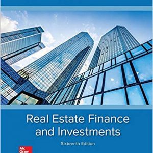 Testbook Solutions Real Estate Finance and Investments 16th Edition by William B Brueggeman