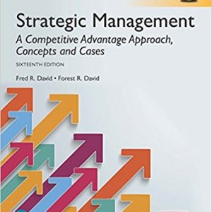 Solutions Manual for Strategic Management A Competitive Advantage Approach Concepts and Cases Global Edition 16th Edition by Forest R David