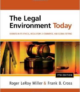 Testbook Solutions The Legal Environment Today 7th Edition Roger LeRoy Miller