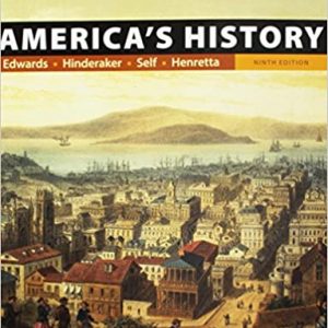 Test Bank Americas History Volume 1 9th Edition by Rebecca Edwards