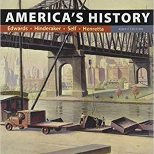 Test Bank Americas History Volume 2 9th Edition by Rebecca Edwards