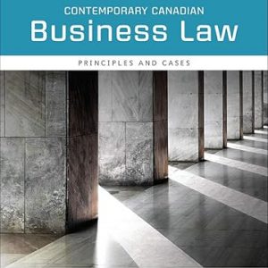 Test Bank Contemporary Canadian Business Law 12th Edition by John A. Willes