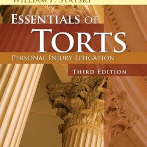 Test Bank Essentials of Torts 3rd Edition by Vernon J. Geberth