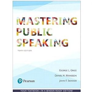 Test Bank Mastering Public Speaking 10th Edition by George L. Grice