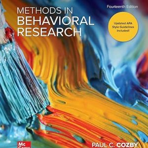 Test Bank Methods in Behavioral Research 14th Edition by Paul Cozby and Scott Bates