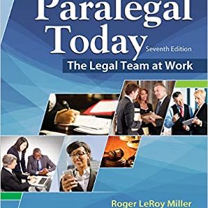 Test Bank Paralegal Today The Legal Team at Work 7th Edition by Roger LeRoy Miller