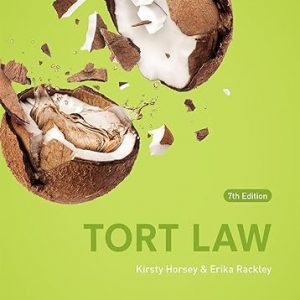 Test Bank Tort Law 7th Edition by Kirsty Horsey